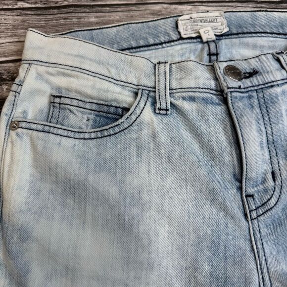 Current/Elliott Women's City Bleach Destroy The Ankle Skinny Jeans 27 Distressed - Picture 4 of 13